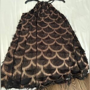 high neck cocktail dress